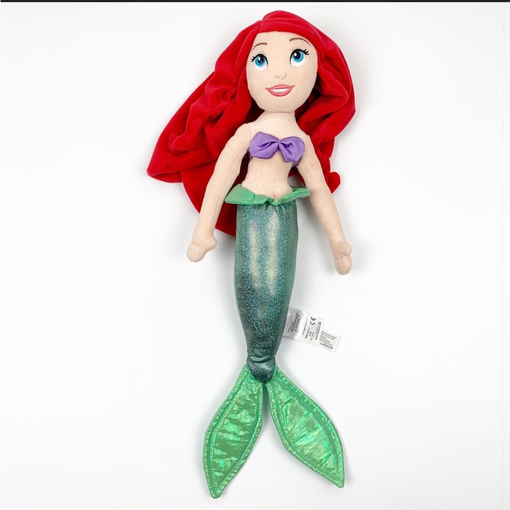 Disney store the  Little mermaid Ariel plush doll toy stuffed kids green red